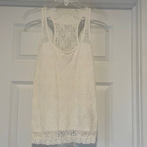 Ivory Lace Tank Top